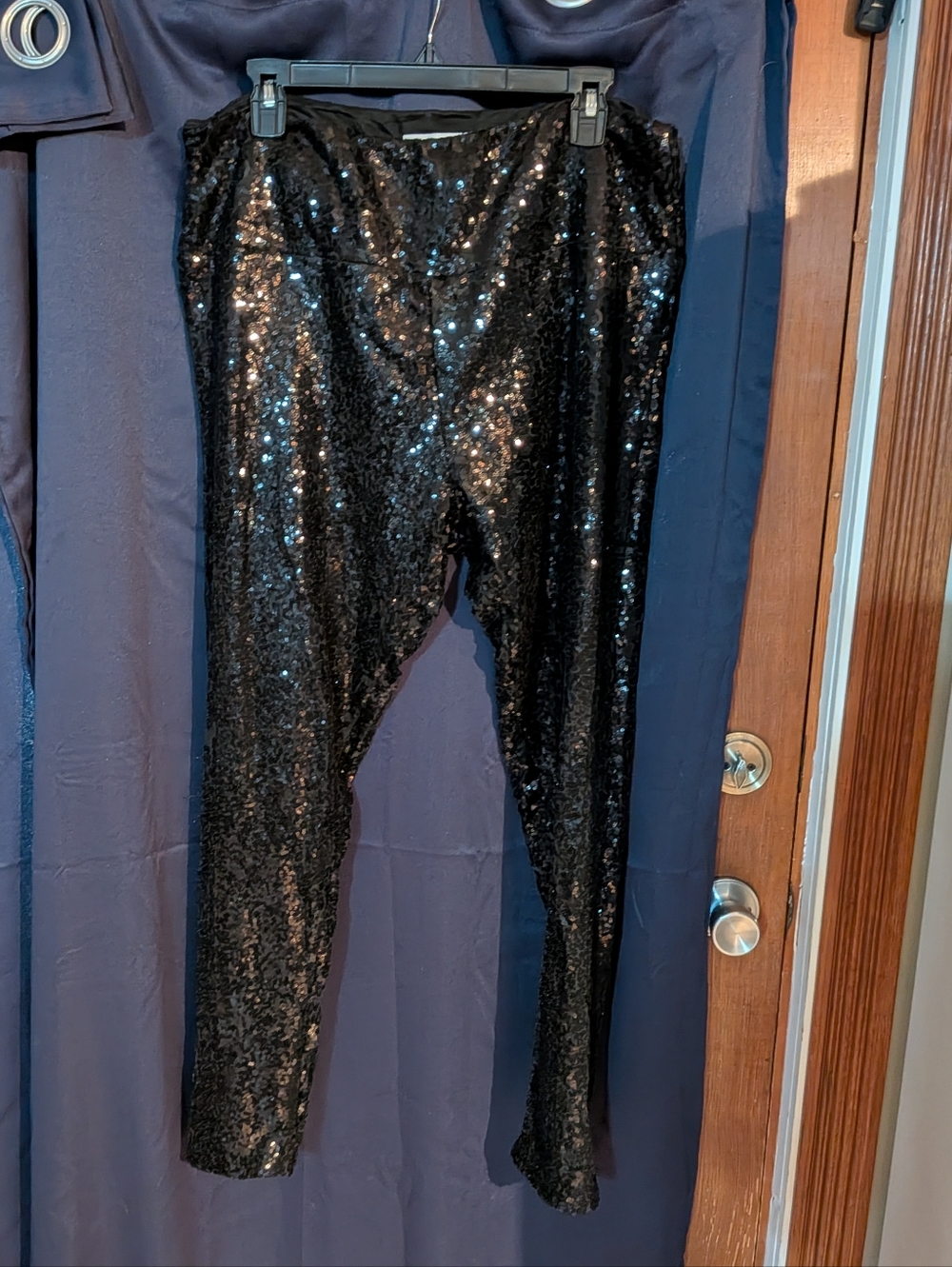 New Women's 2x Black Sequin Leggings Tipsy Elves